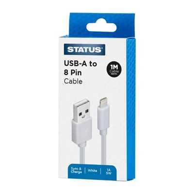 Status USB to 8-Pin (Lightning) Charging Lead 1m