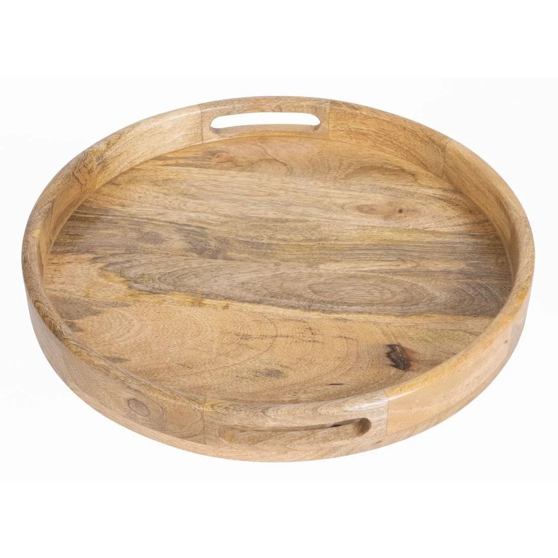 Olympia Mango Wood Round Deep Sided Tray 400mm - Image 4