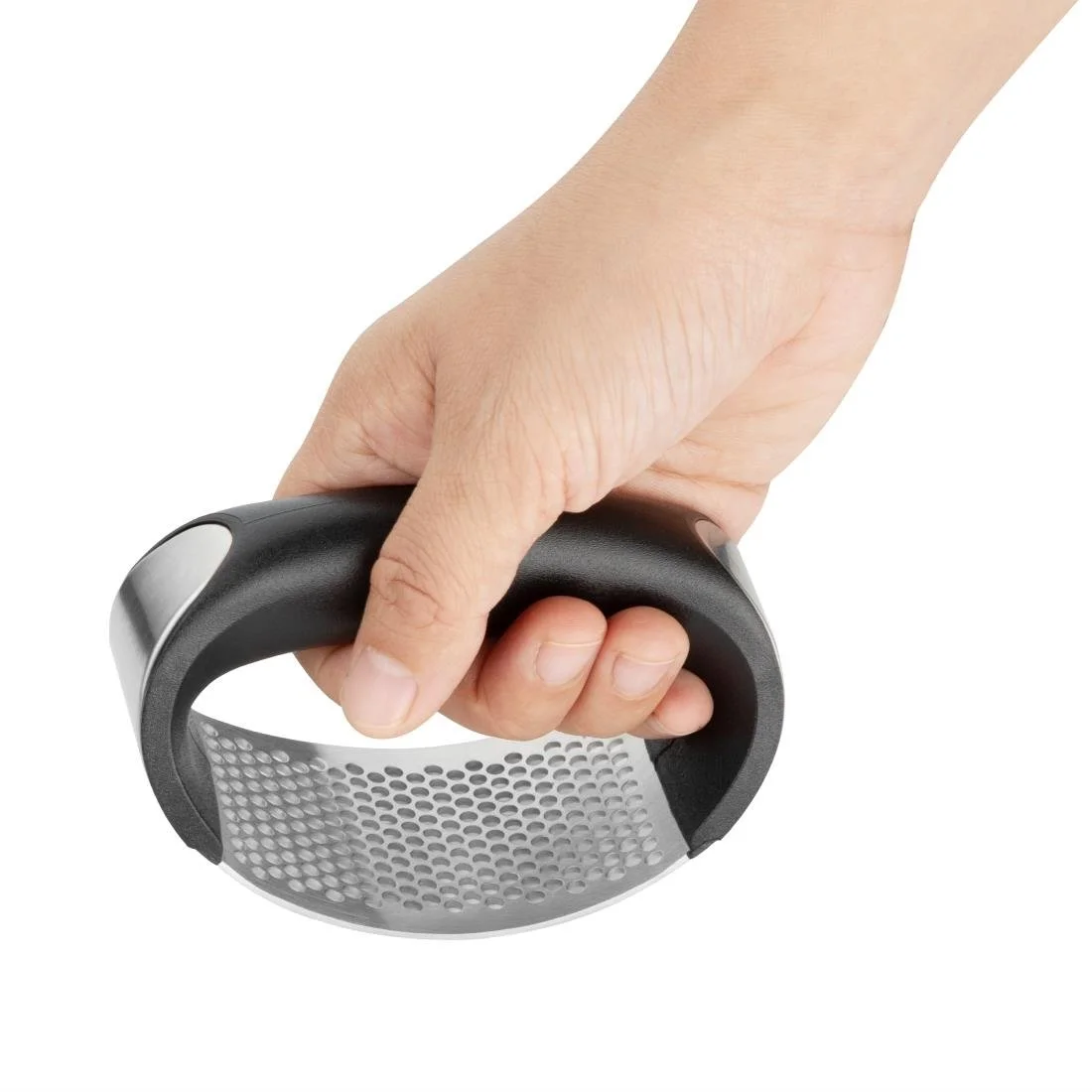 Nisbets Essentials Curved Garlic Press - Image 4