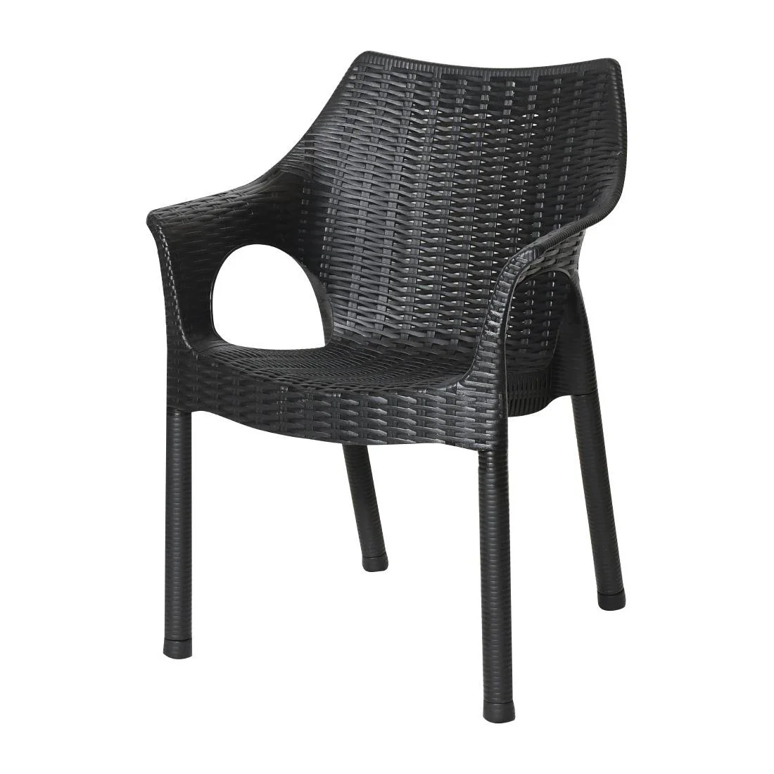 Bolero Elements Polypropylene Armchairs Black (4 Pack) - Image 3