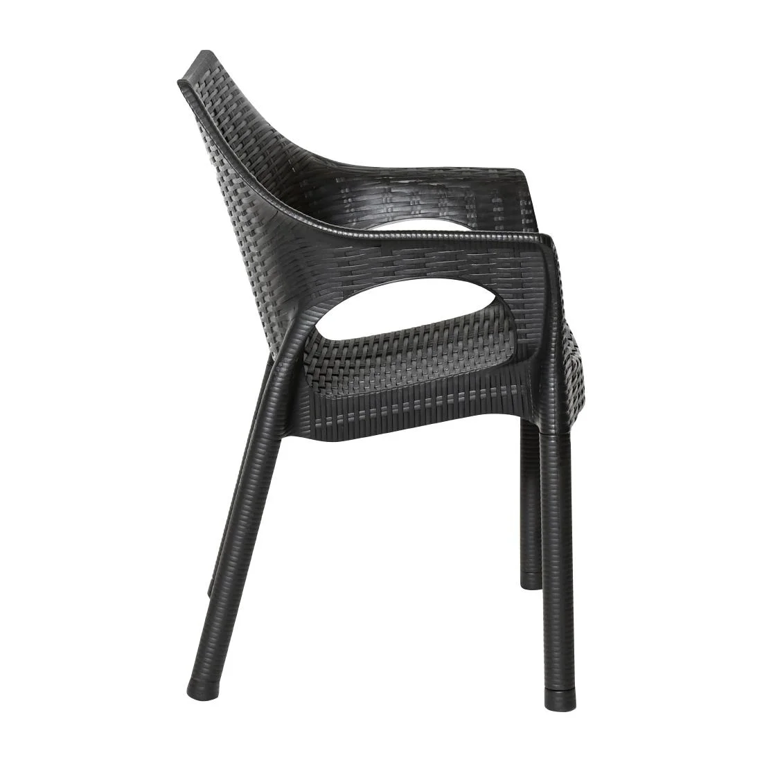 Bolero Elements Polypropylene Armchairs Black (4 Pack) - Image 4