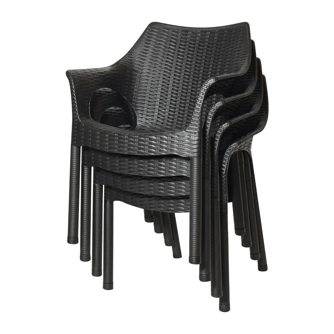 Bolero Elements Polypropylene Armchairs Black (4 Pack) - Image 6
