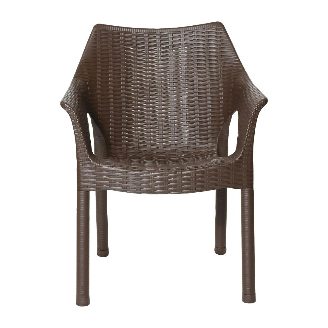 Bolero Elements Polypropylene Armchairs Dark Brown (4 Pack) - Image 2