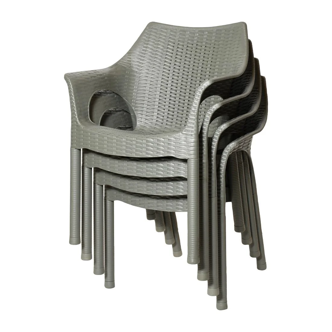Bolero Elements Polypropylene Armchairs Olive Green (4 Pack) - Image 6