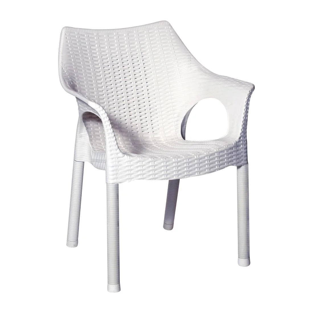Bolero Elements Polypropylene Armchairs Snow (4 Pack) - Image 1