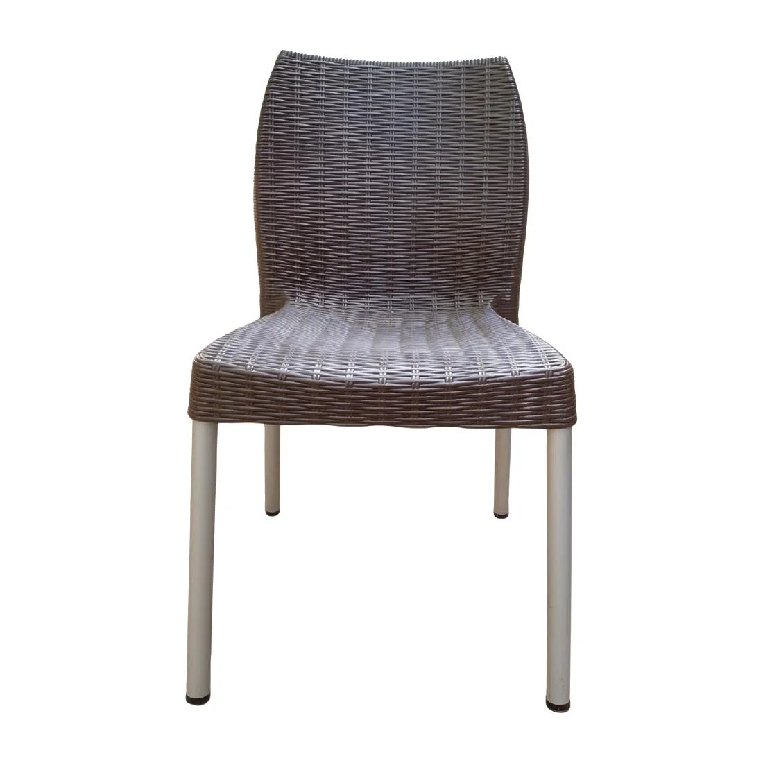 Bolero Elements Polypropylene Rattan Side Chairs Dark Brown (4 Pack) - Image 2