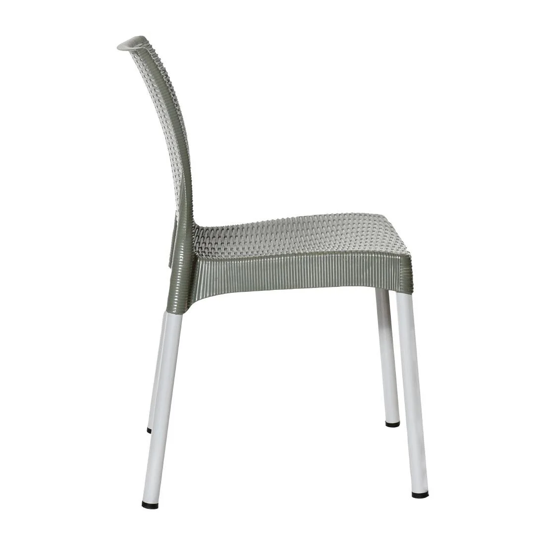 Bolero Elements Polypropylene Rattan Side Chairs Olive Green (4 Pack) - Image 4