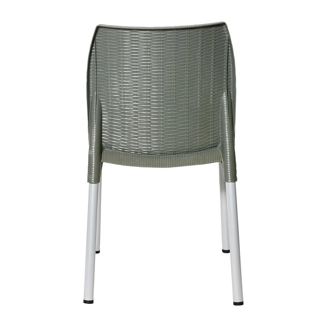 Bolero Elements Polypropylene Rattan Side Chairs Olive Green (4 Pack) - Image 5