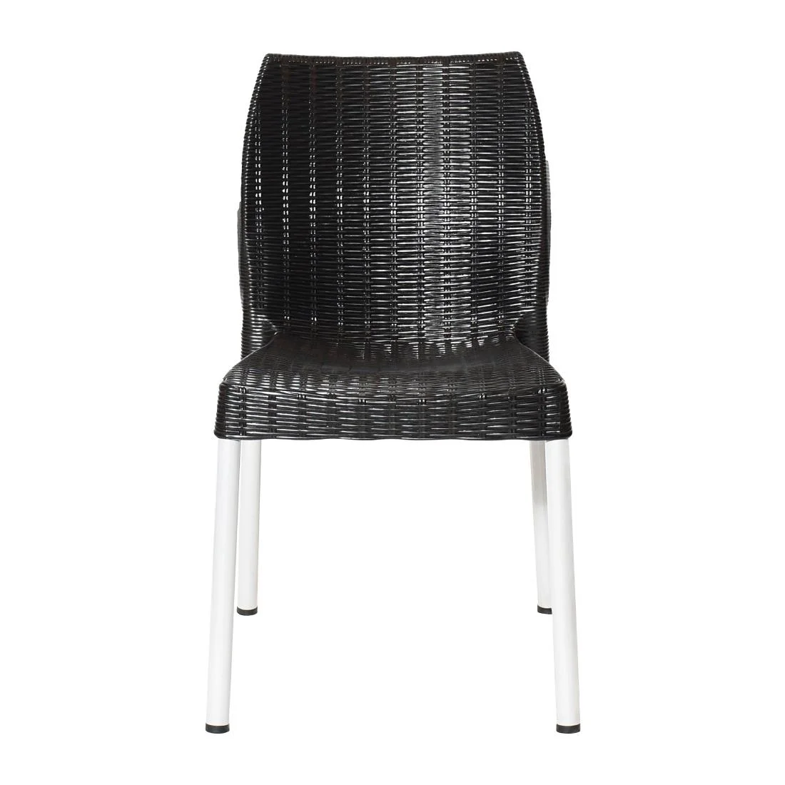 Bolero Elements Polypropylene Rattan Side Chairs Black (4 Pack) - Image 2
