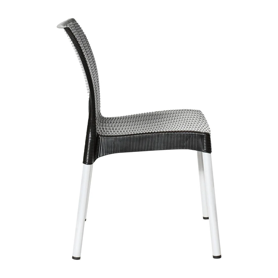 Bolero Elements Polypropylene Rattan Side Chairs Black (4 Pack) - Image 4