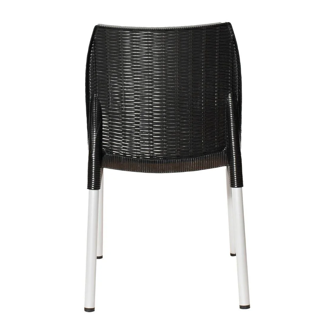 Bolero Elements Polypropylene Rattan Side Chairs Black (4 Pack) - Image 5