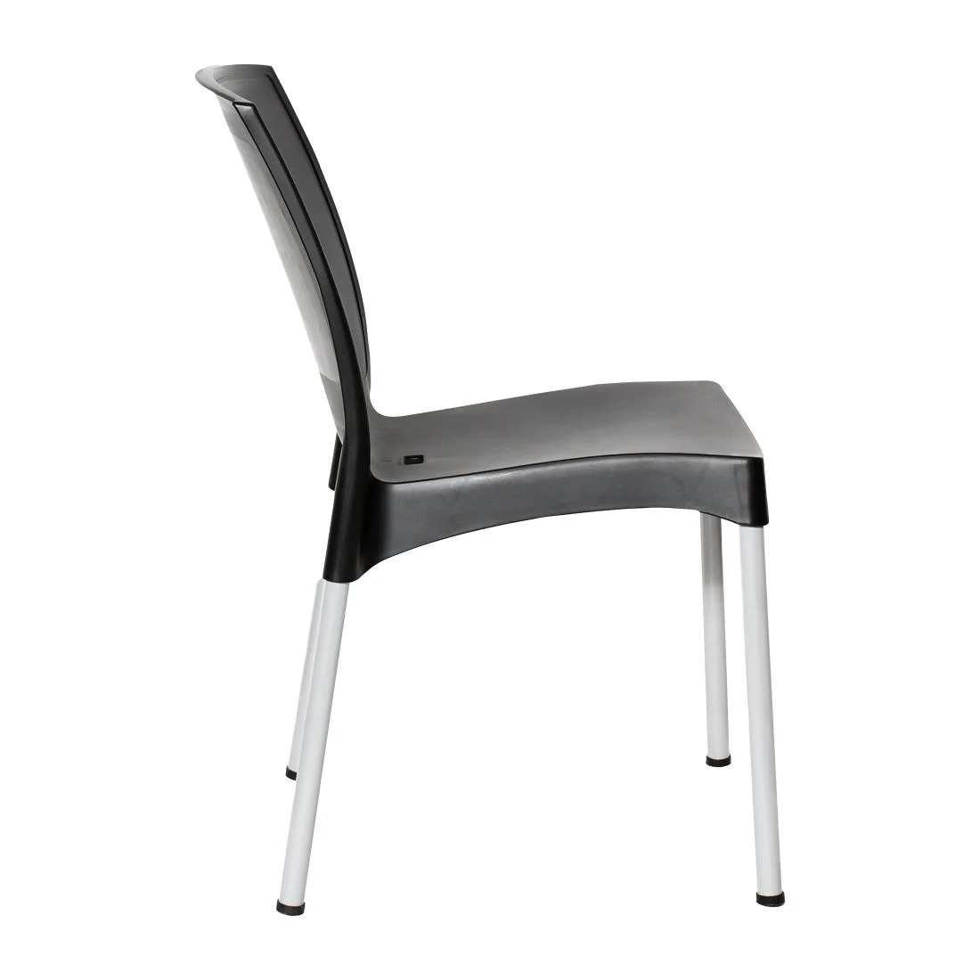 Bolero Elements Polypropylene Plain Side Chairs Black (4 Pack) - Image 5