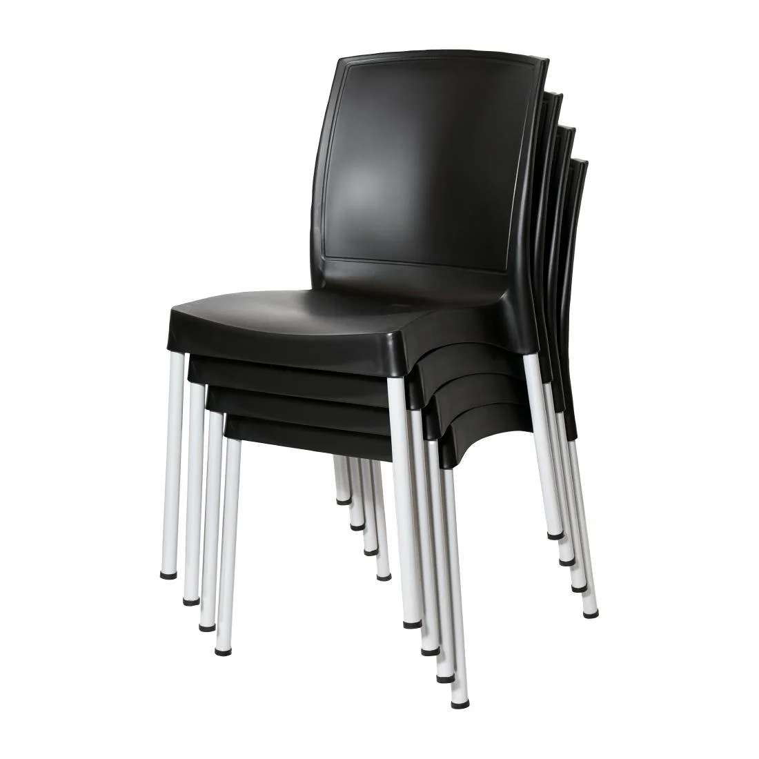 Bolero Elements Polypropylene Plain Side Chairs Black (4 Pack) - Image 6