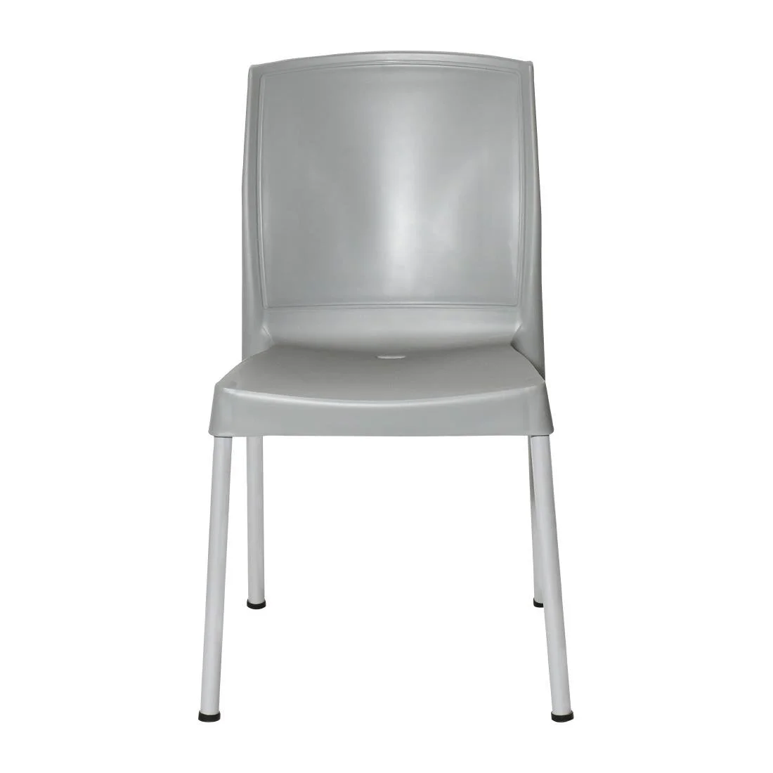 Bolero Elements Polypropylene Plain Side Chairs Grey (4 Pack) - Image 2