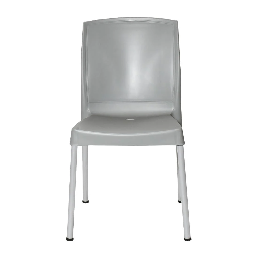 Bolero Elements Polypropylene Plain Side Chairs Grey (4 Pack) - Image 2