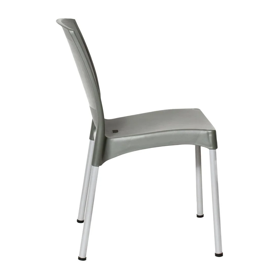 Bolero Elements Polypropylene Plain Side Chairs Olive Green (4 Pack) - Image 5