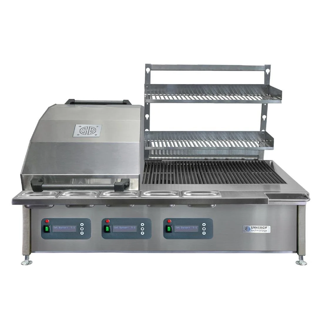 Synergy Grill CharGo Gas Oven with Lid, Slow Cook Shelf & Garnish Rail