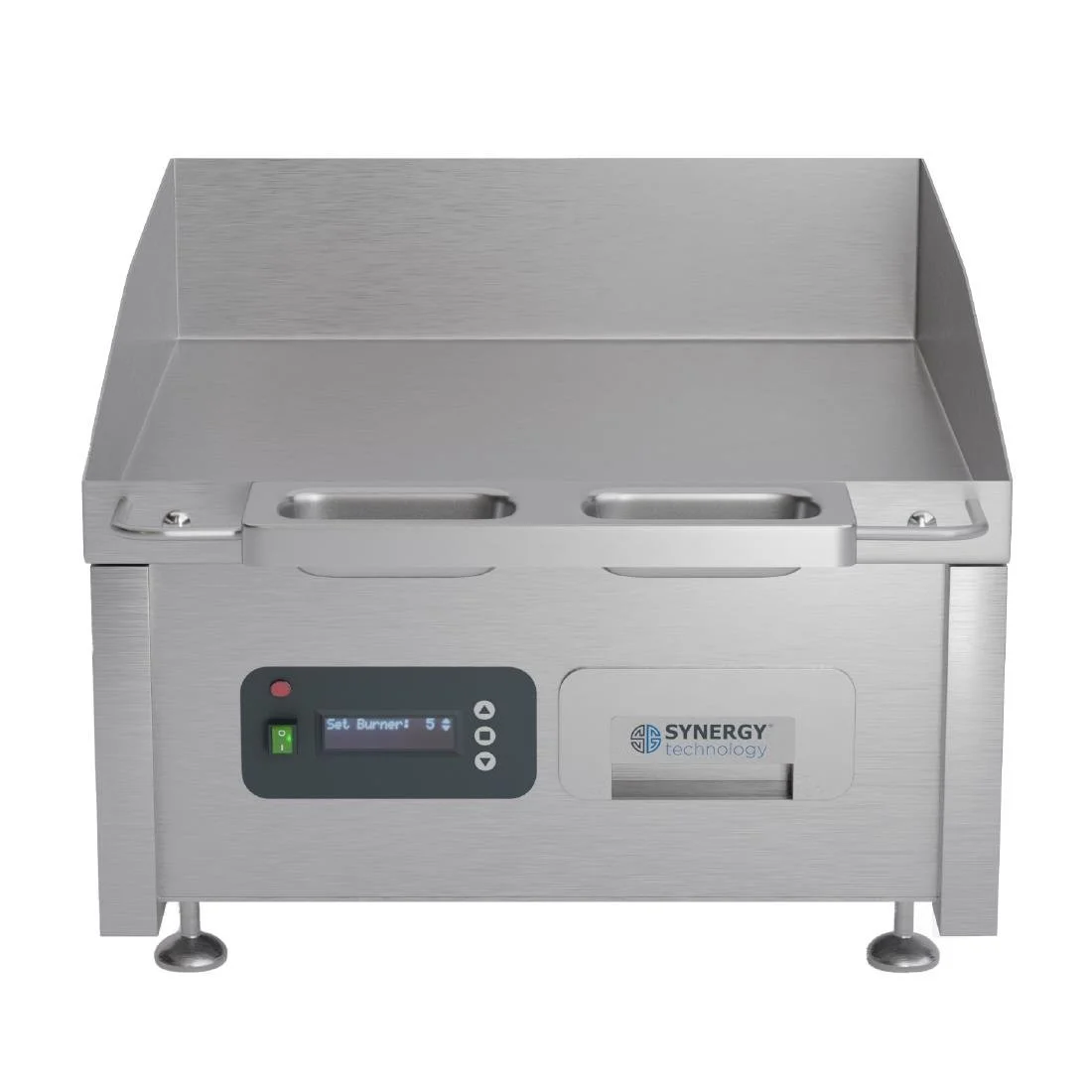 Synergy Grill Electric Griddle with Smooth Mild Steel Top & Garnish Rail