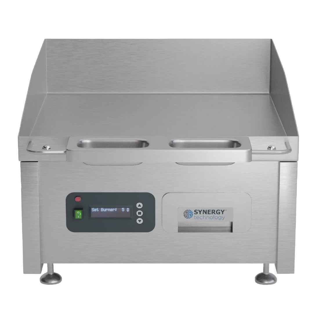 Synergy Grill Electric Griddle with Smooth Chrome Top & Garnish Rail