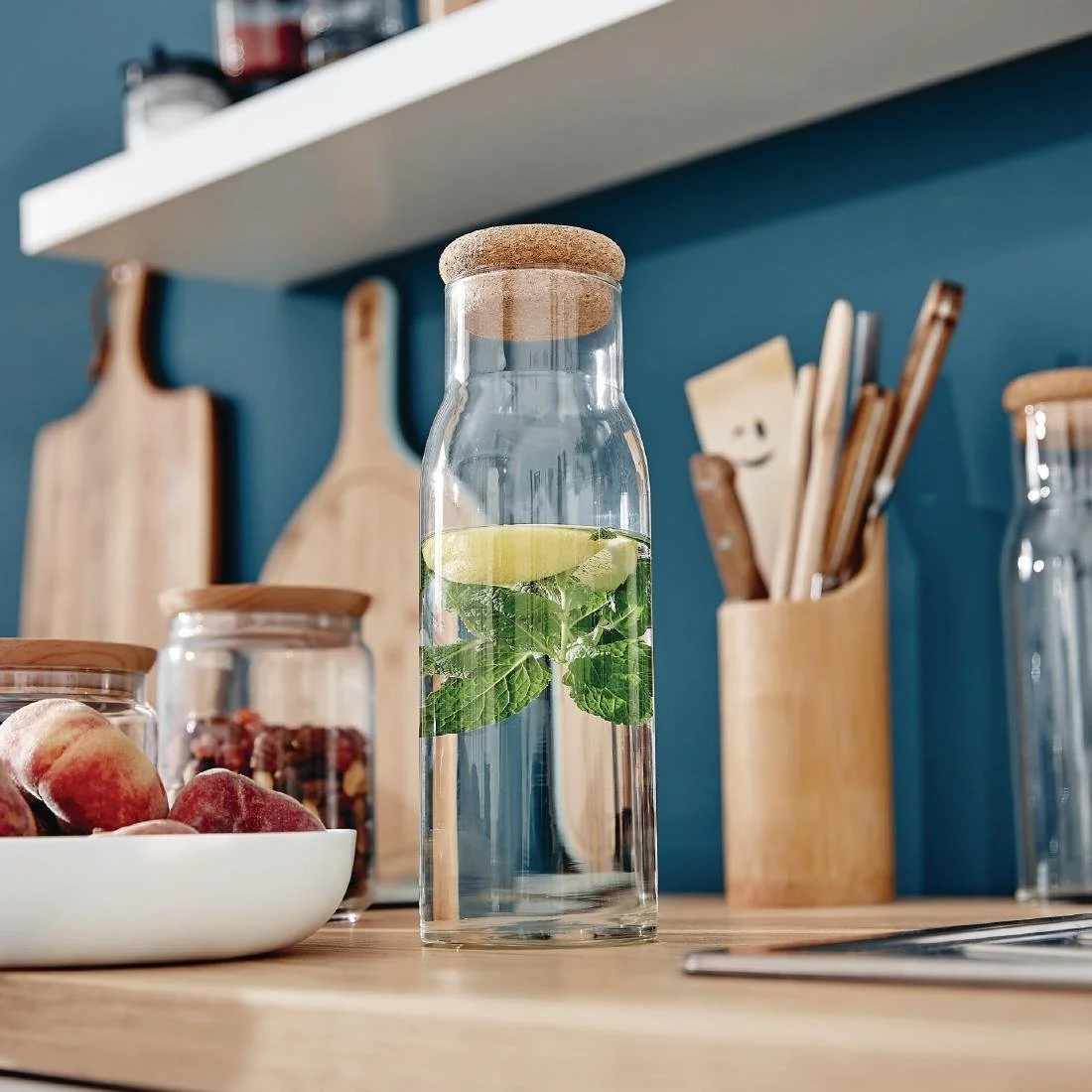 Luminarc Funambule Carafes with Cork Lid 1Ltr (6 Pack) - Image 3