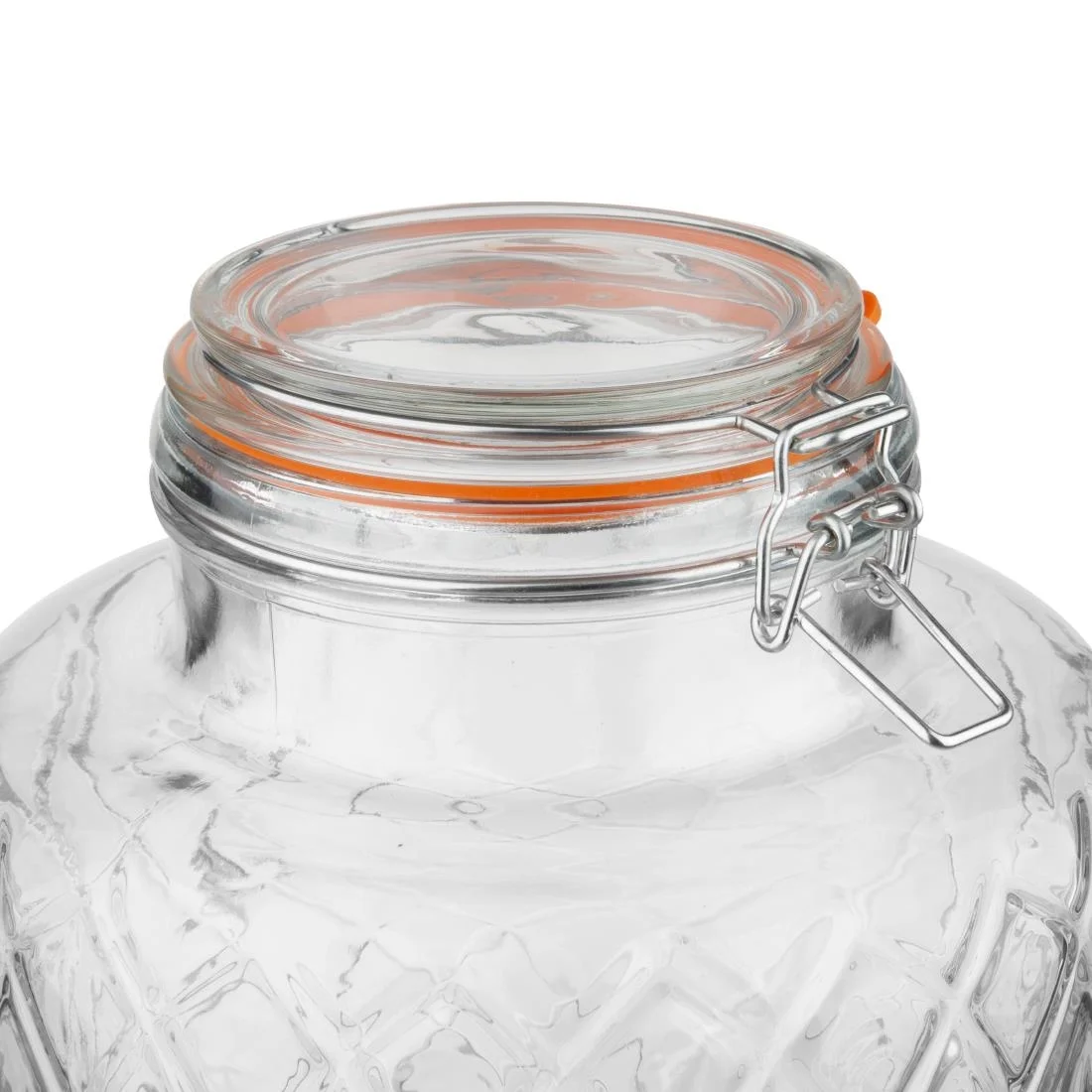 Olympia Geo Glass Clip-Top Drinks Dispenser with Wire Stand 8Ltr - Image 5