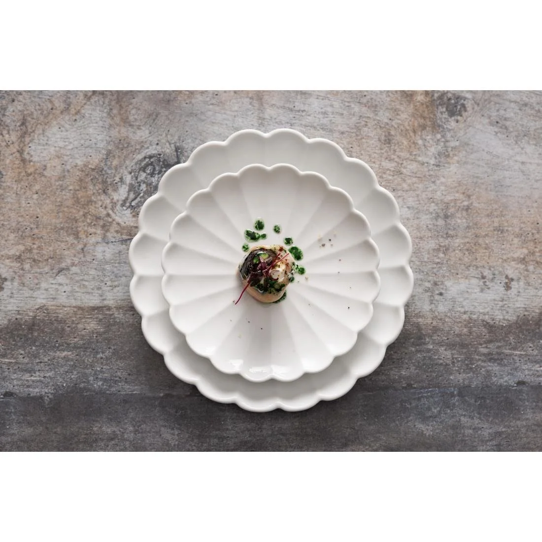 Olympia Bloom Scalloped Plates White 175mm (6 Pack) - Image 3