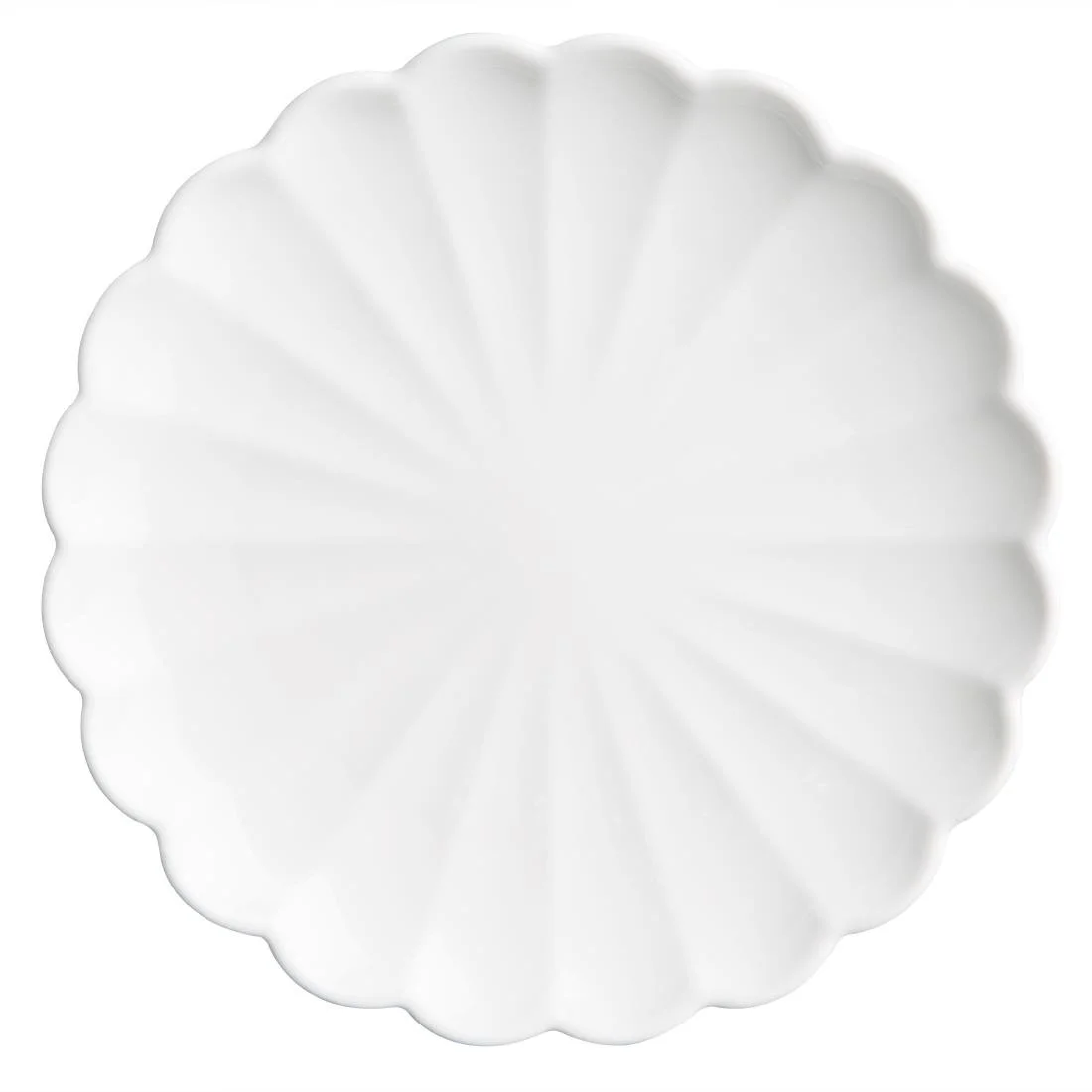 Olympia Bloom Scalloped Plates White 175mm (6 Pack) - Image 1