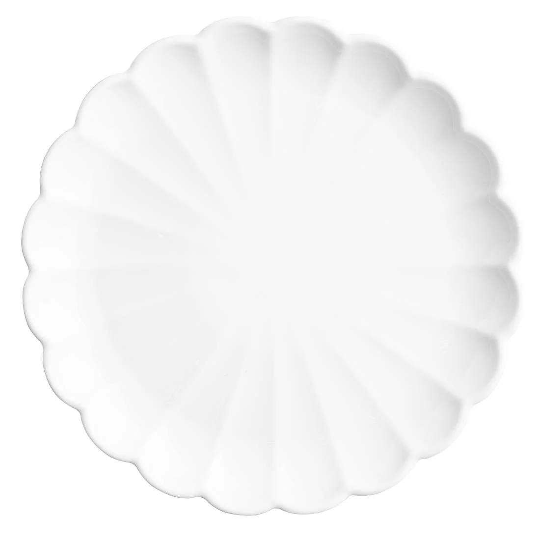 Olympia Bloom Scalloped Plates White 226mm (6 Pack) - Image 1