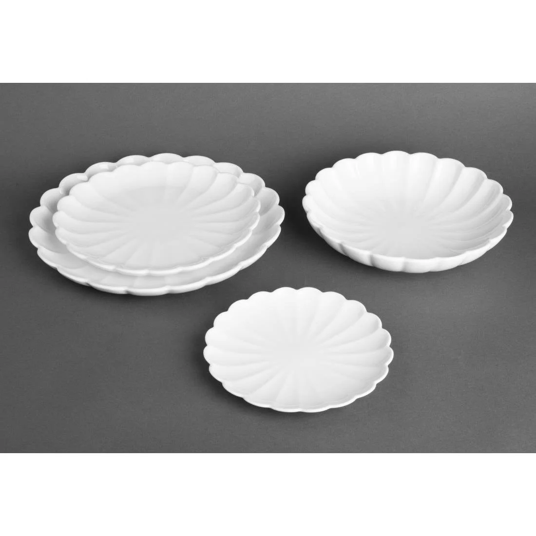 Olympia Bloom Scalloped Plates White 226mm (6 Pack) - Image 9