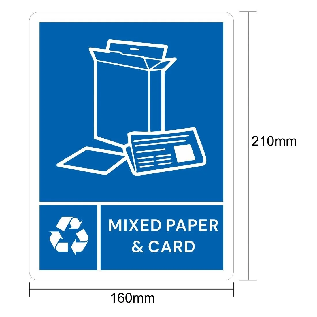 Jantex Slim Bin Label - Mixed Paper & Card - Image 2