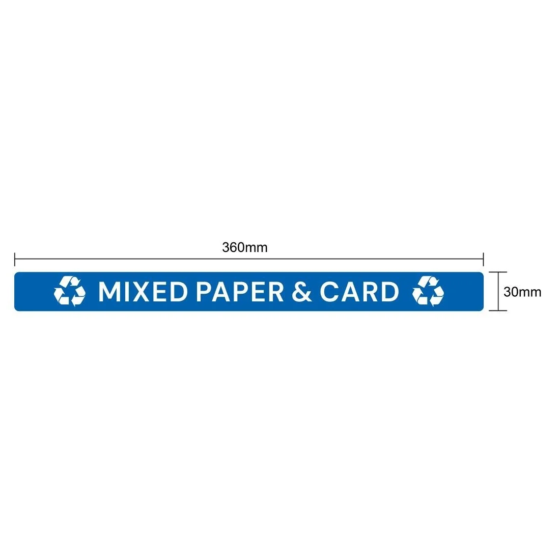 Jantex Slim Bin Lid Label - Mixed Paper & Card - Image 2