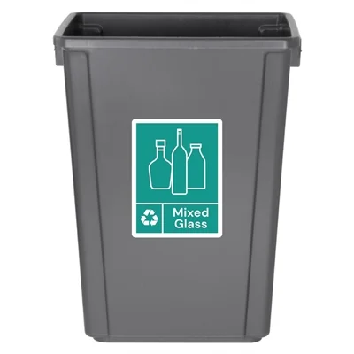 Jantex Slim Bin Label - Mixed Glass - Image 2