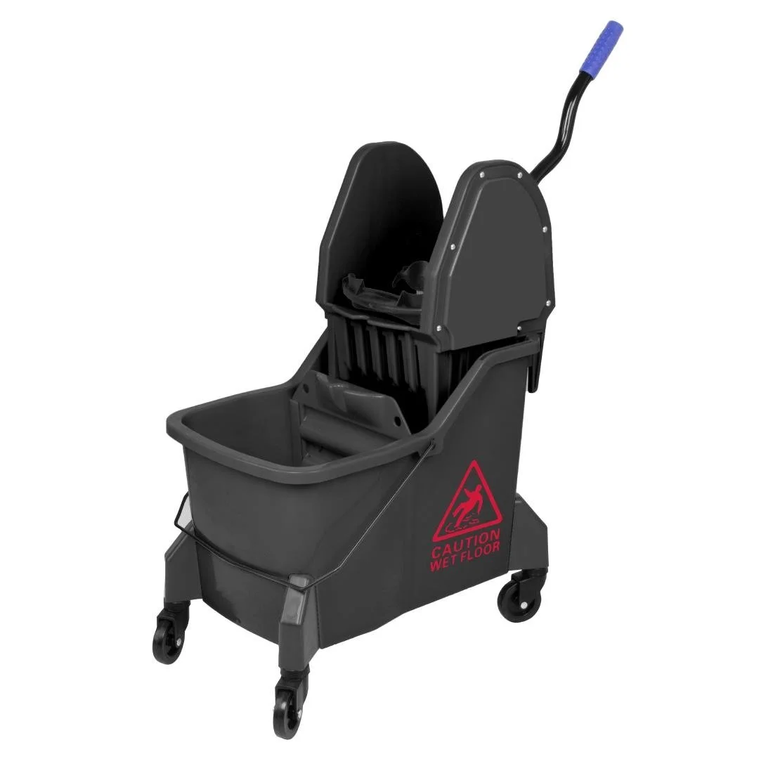 Jantex Two-Compartment Mop Bucket and Wringer Red 30Ltr - Image 2