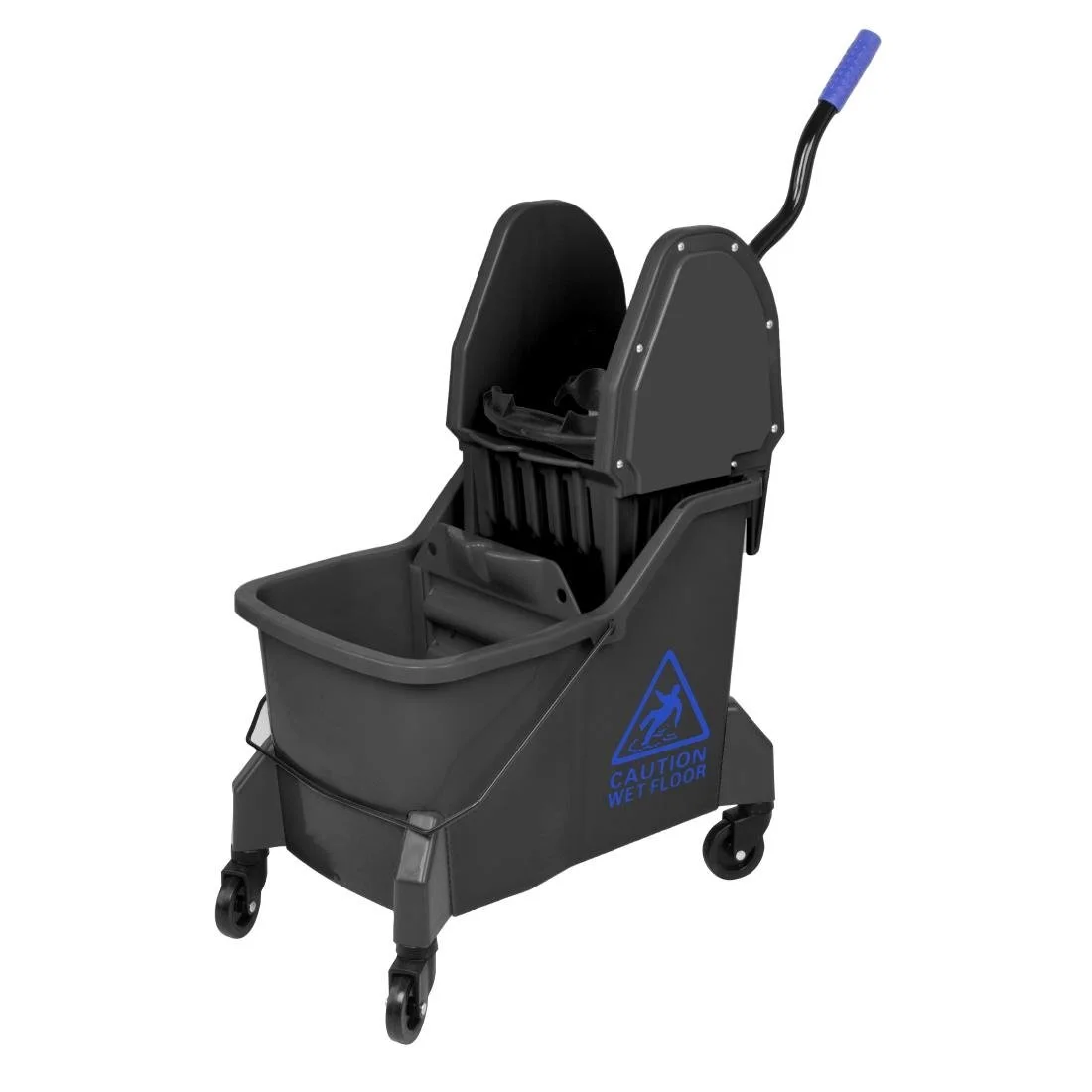 Jantex Two-Compartment Mop Bucket and Wringer Blue 30Ltr - Image 2