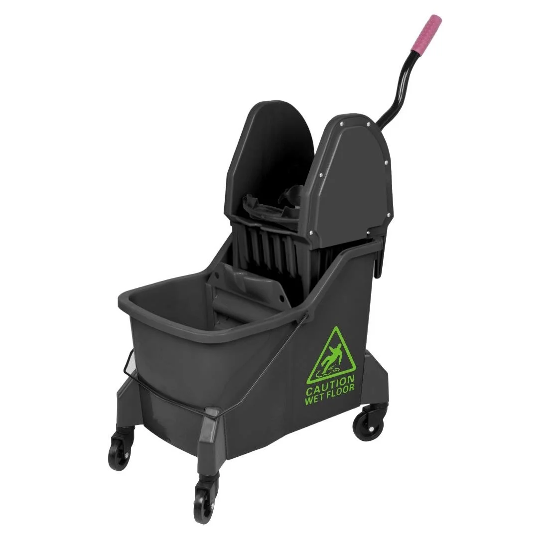 Jantex Two-Compartment Mop Bucket and Wringer Green 30Ltr - Image 2