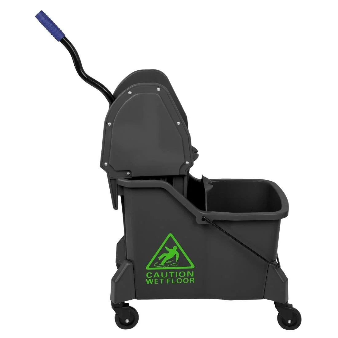 Jantex Two-Compartment Mop Bucket and Wringer Green 30Ltr - Image 3