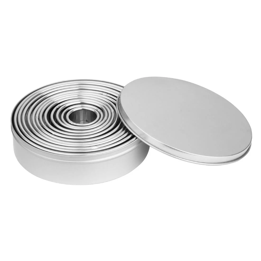 Vogue Stainless Steel Round Plain Cutters ( 12 Pack)