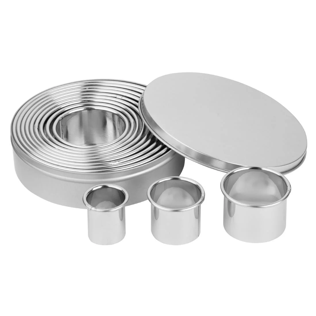 Vogue Stainless Steel Round Plain Cutters ( 12 Pack) - Image 4