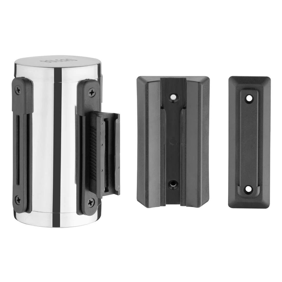 Bolero Wall Mounted Barrier Strap Black 3m - Image 1
