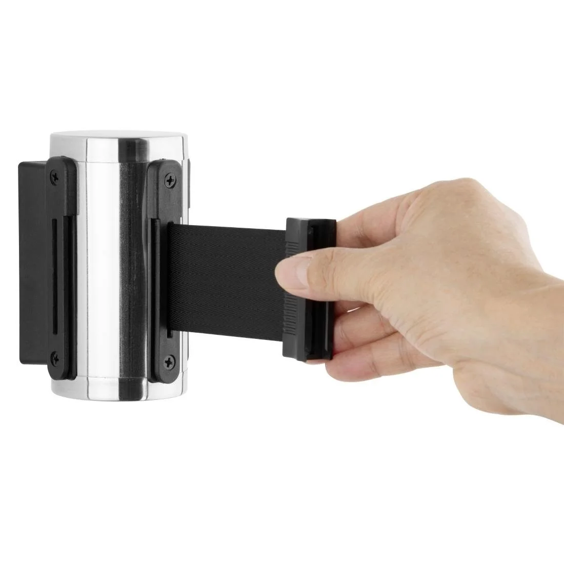 Bolero Wall Mounted Barrier Strap Black 3m - Image 4