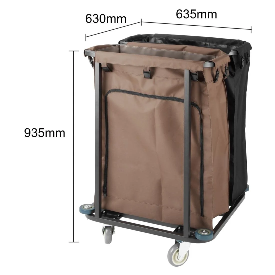 Jantex 2 Compartment Linen Trolley 2x100Ltr - Image 5