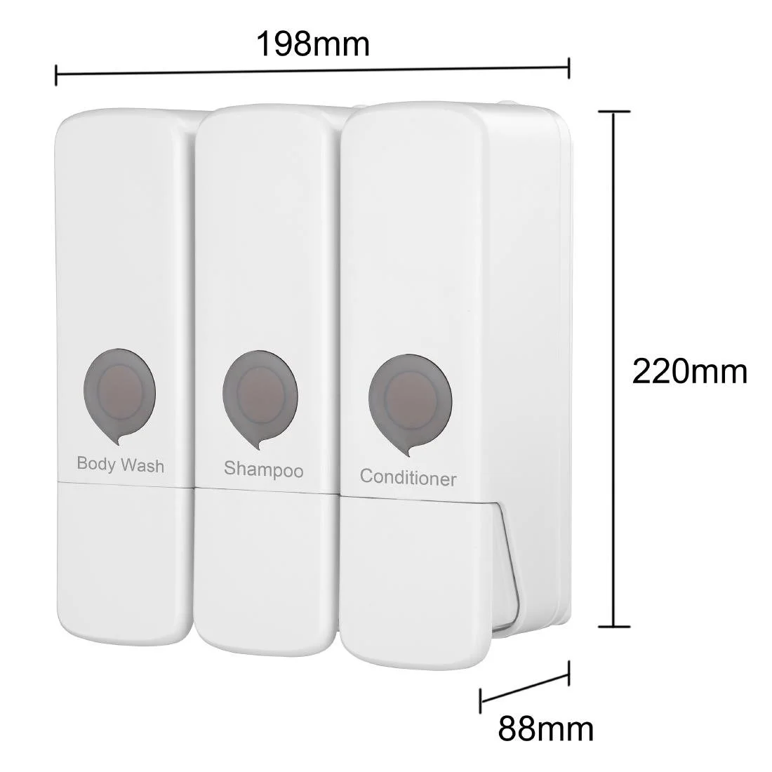 Jantex Triple Shower Dispenser White - Image 7