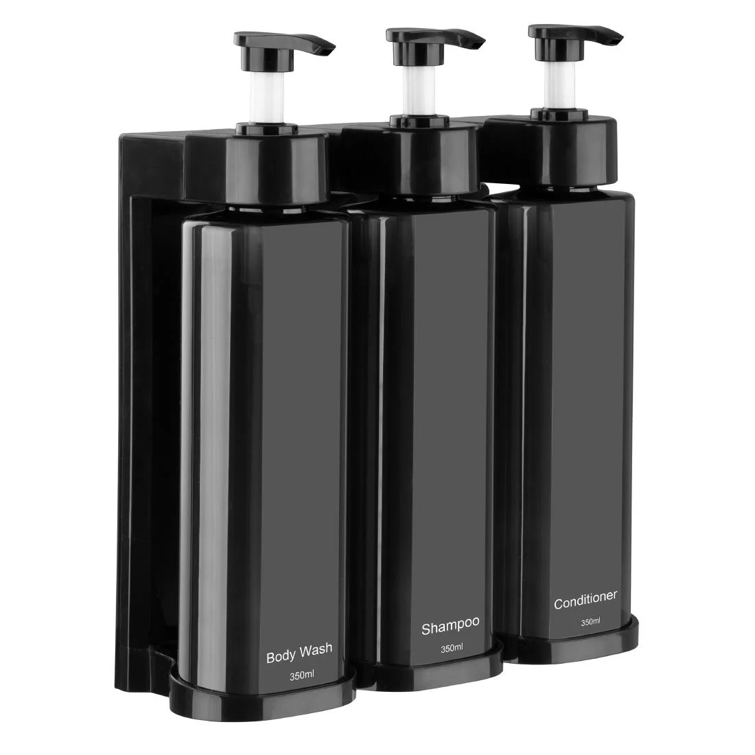 Nisbets Essentials Triple Shower Pump Dispenser - Image 1