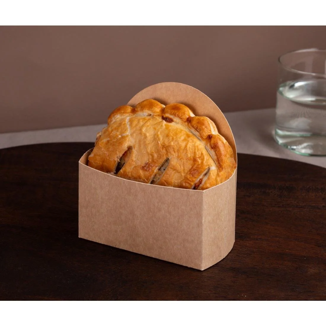 Notpla Compostable Takeaway Pie Sleeves - Kraft (660 Pack) - Image 2