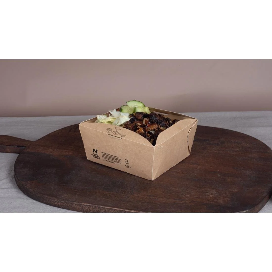 Notpla Clip & Close Food Boxes 800ml - Kraft (260 Pack) - Image 2