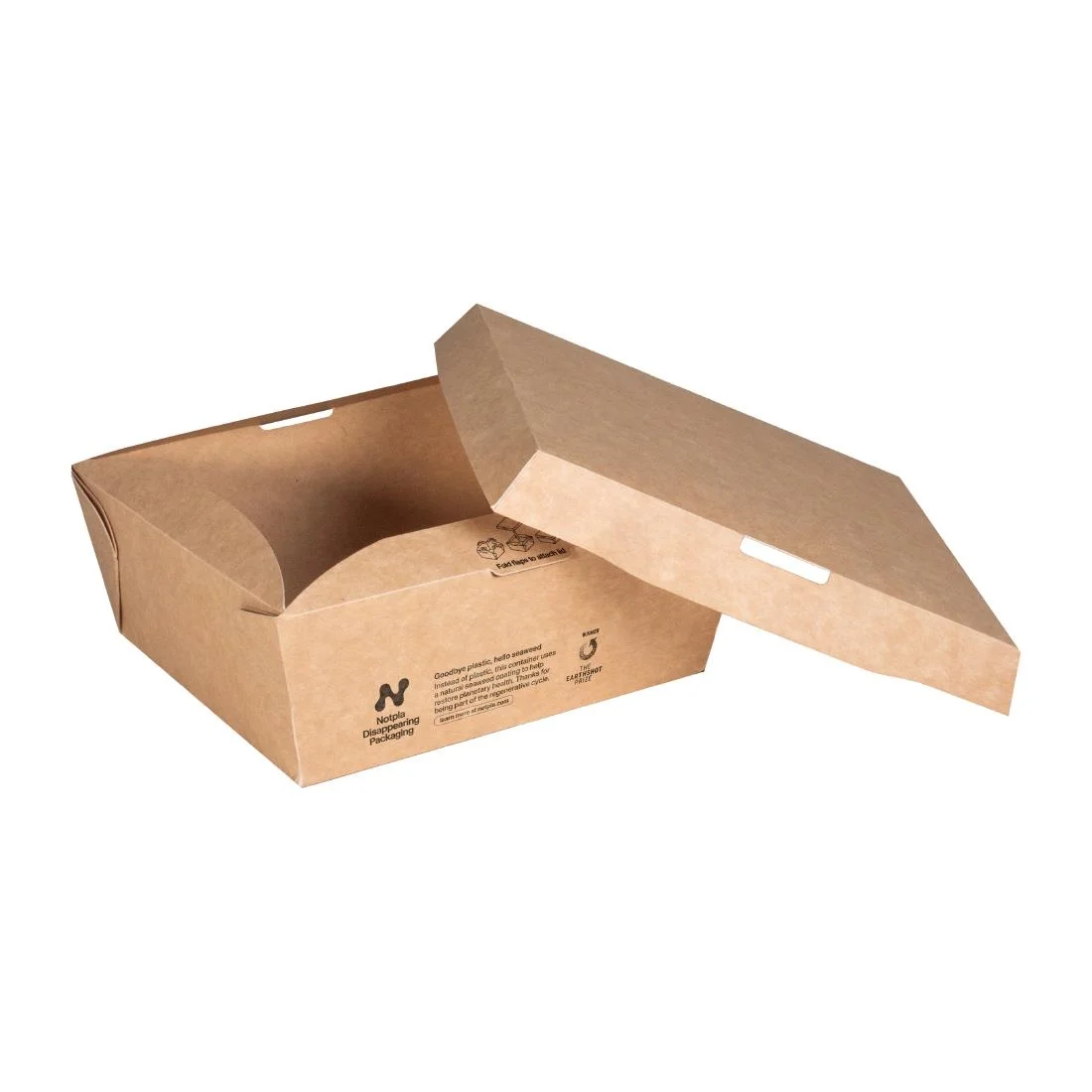 Notpla Clip & Close Food Boxes 1000ml - Kraft (260 Pack) - Image 5