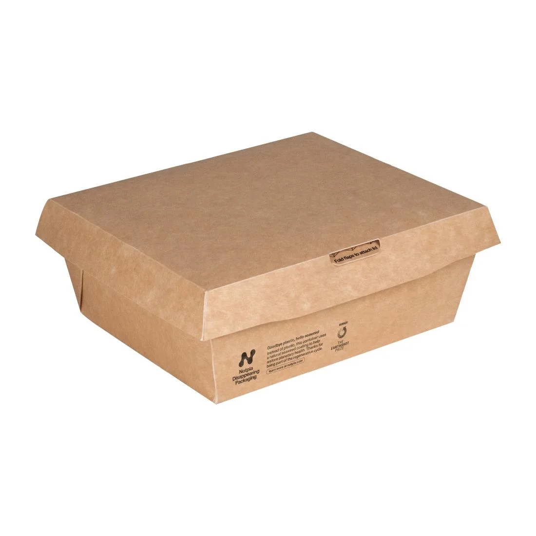Notpla Clip & Close Food Boxes 1000ml - Kraft (260 Pack) - Image 6
