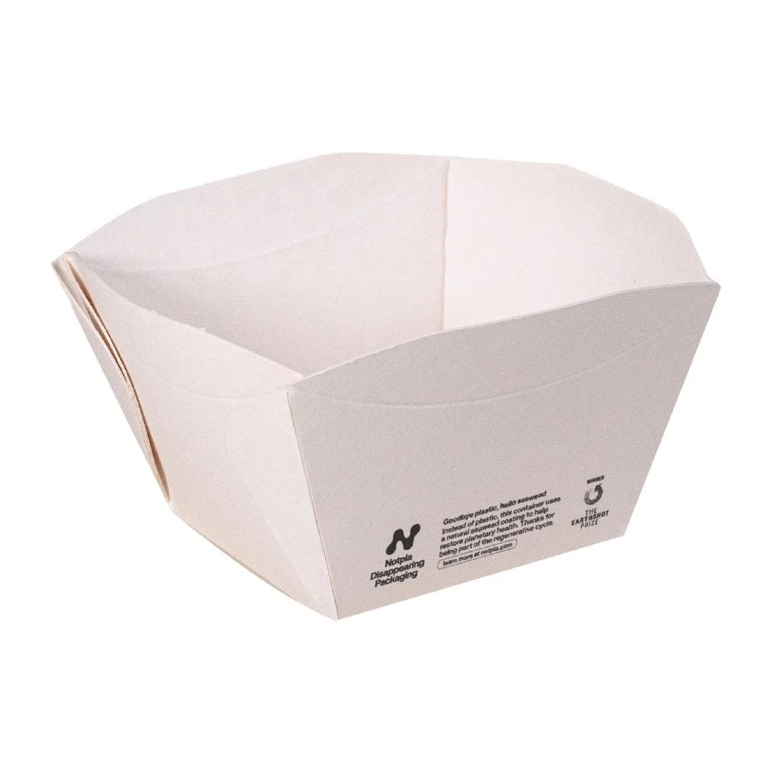 Notpla Square Open Takeaway Boxes 550ml - White ( 500 Pack)