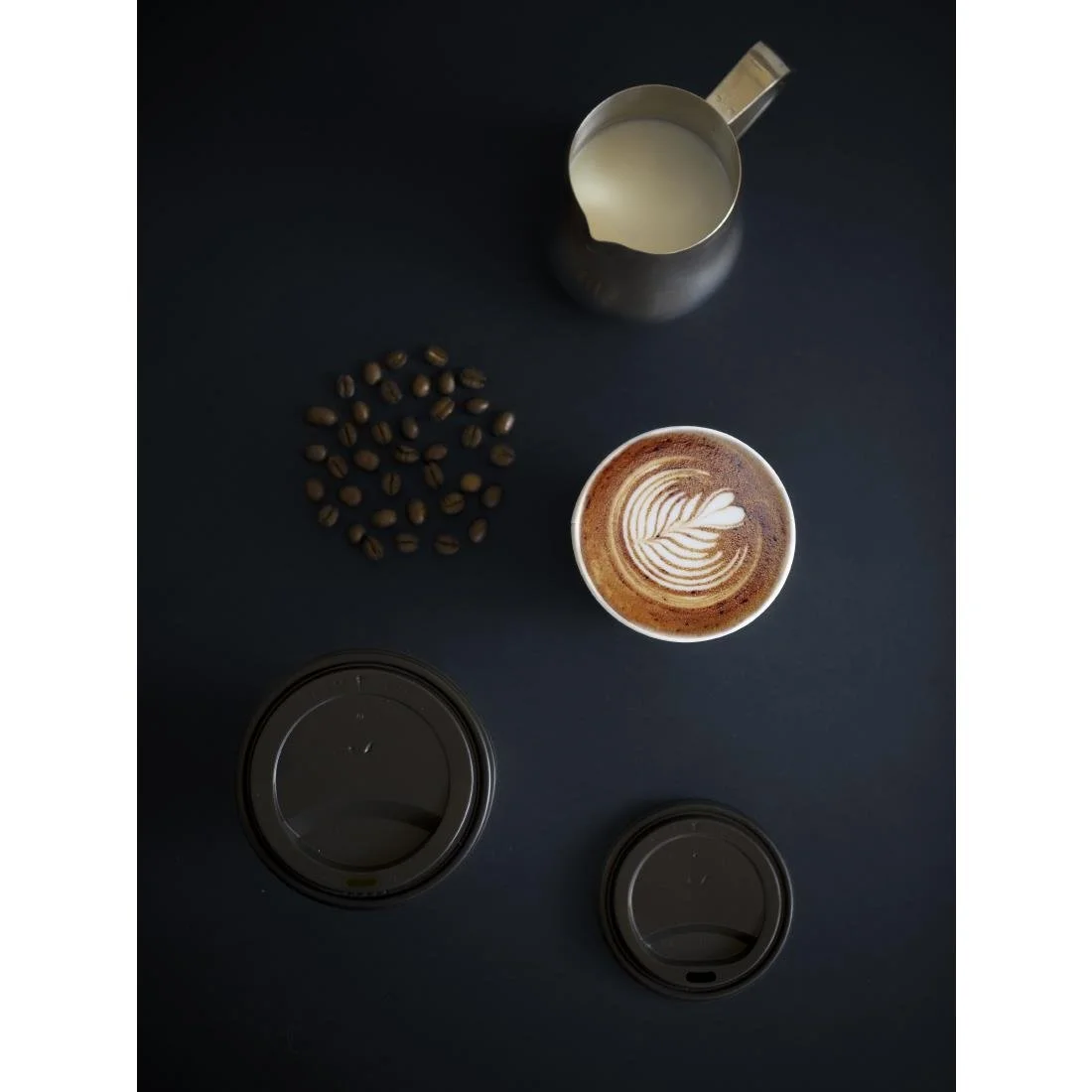 Vegware 89-Series CPLA Hot Cup Lids Black (1000 Pack) - Image 3