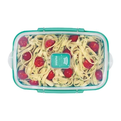 Sistema Minty Teal Microwave Rectangle Container 1.25Ltr ( 6 Pack) - Image 2